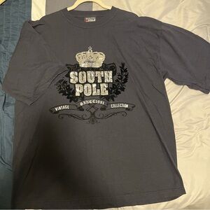 Y2K Southpole T-shirt Sz XL Goth Puff Letters embroidered Crown Graphic Skater